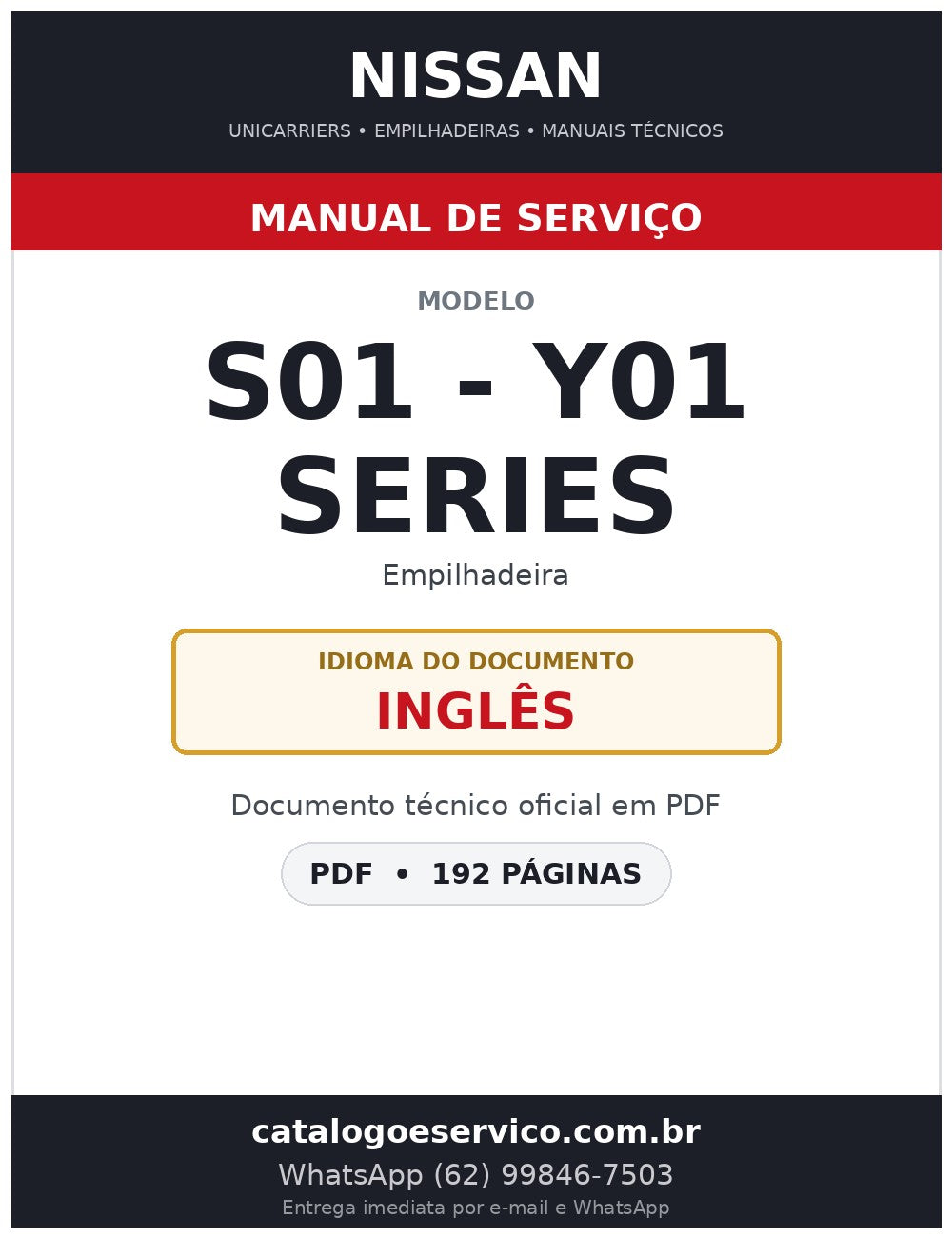 S01 - Y01 SERIES - Manual de Serviço Nissan