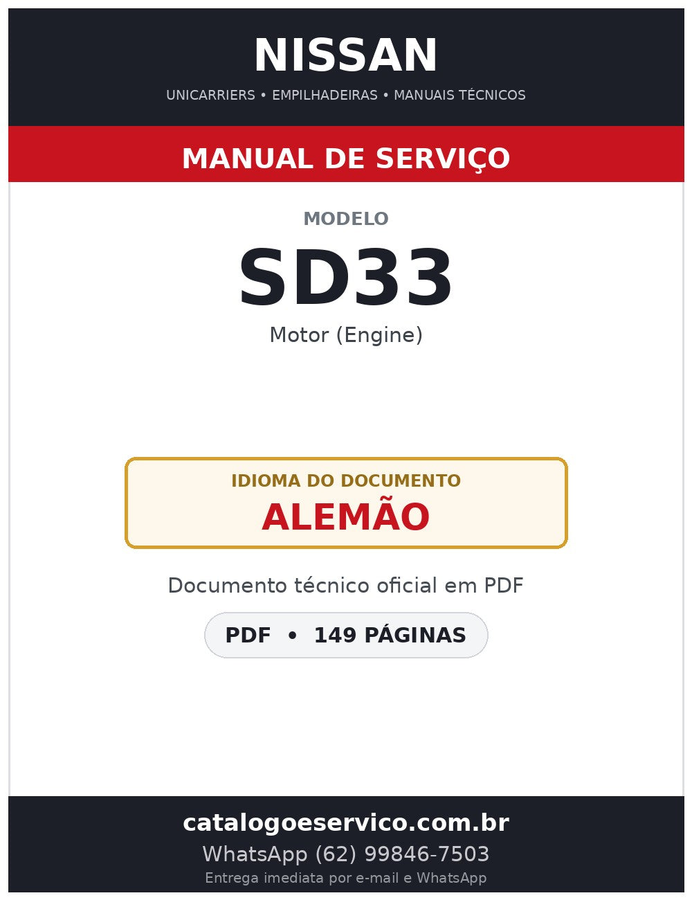 SD33 - Manual de Serviço Nissan