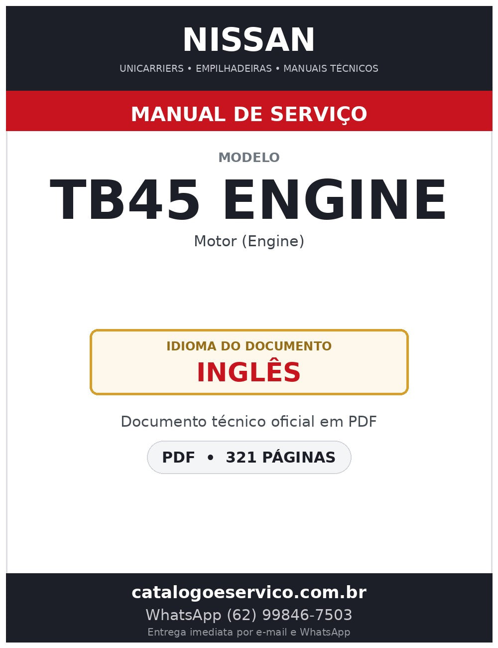 TB45 Engine - Manual de Serviço Nissan