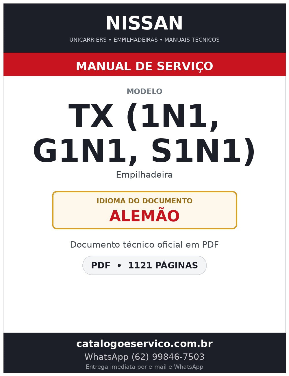 TX (1N1, G1N1, S1N1) - Manual de Serviço Nissan