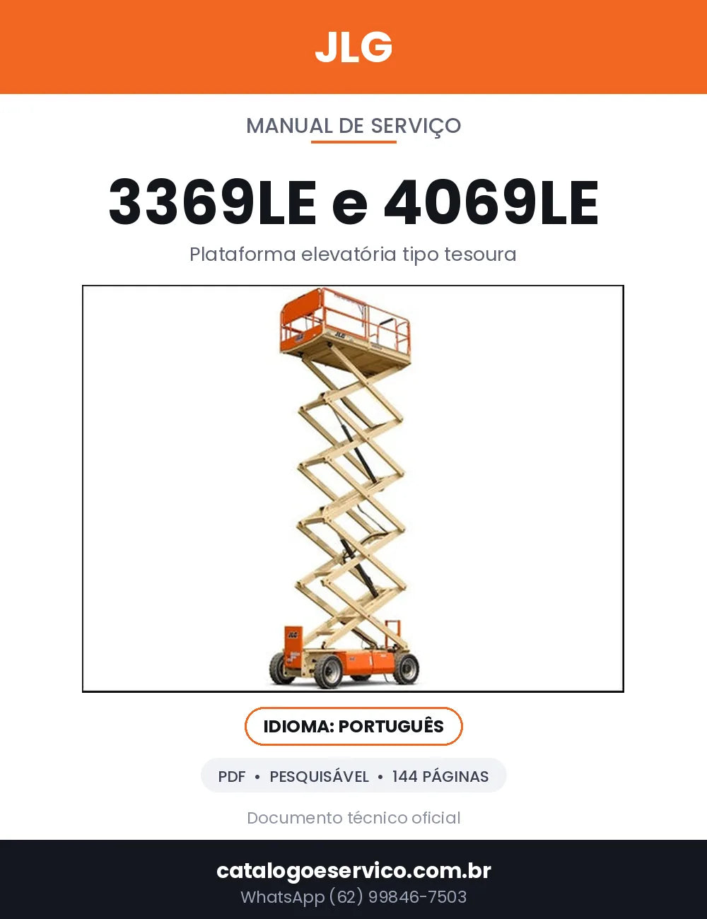 Capa — Manual de Serviço JLG 3369LE / 4069LE / M3369 em PDF