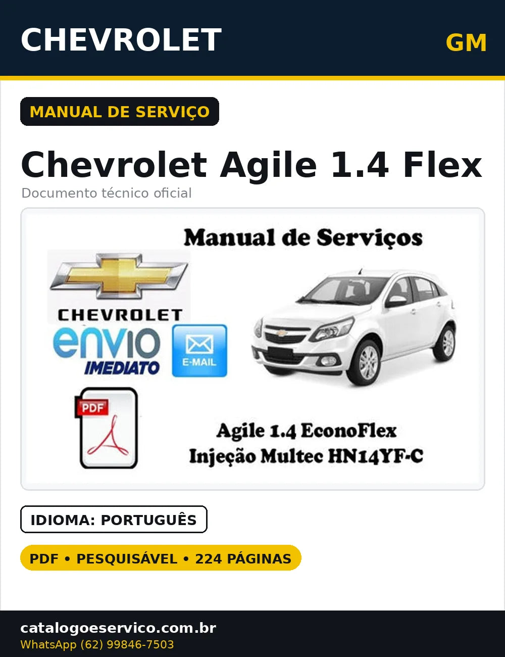 Manual De Serviços Reparação Chevrolet Agile 1.4 Flex