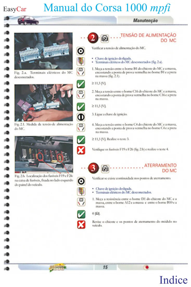 Página interna 3 — Manual Técnico Chevrolet Corsa 1000 MPFI