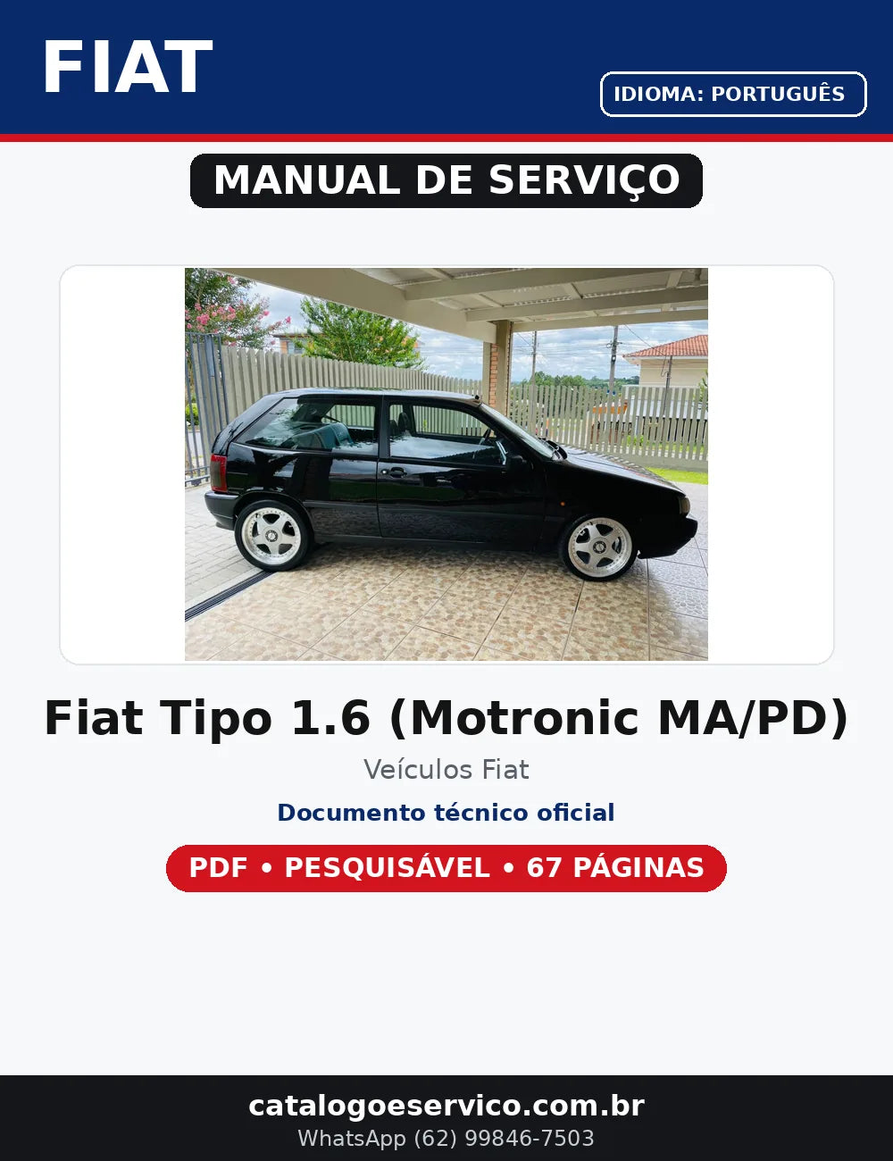 Manual De Serviços Reparação Fiat Tipo 1.6 Motronic Ma Pd
