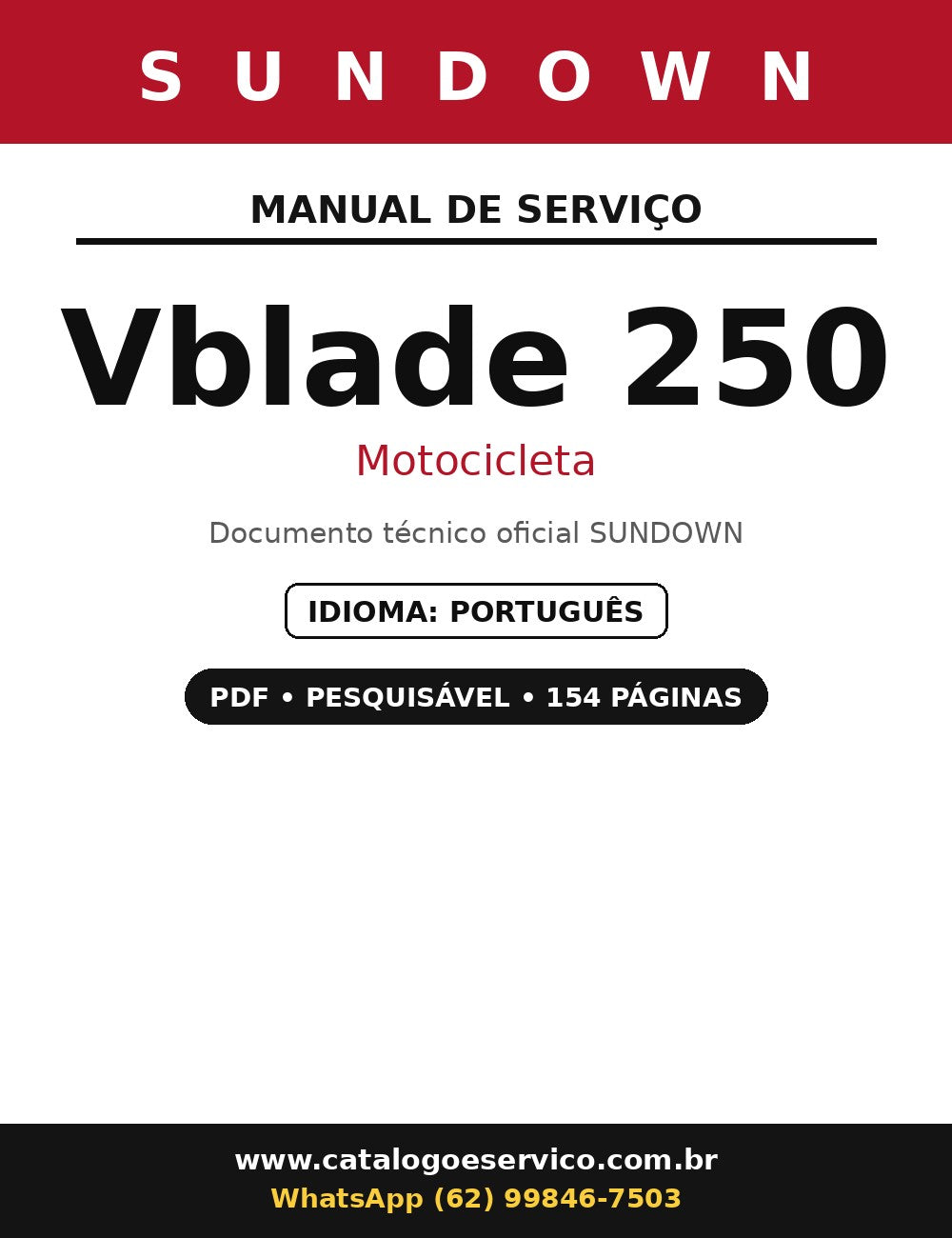 Manual De Serviços Sundown Vblade 250
