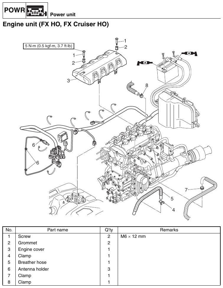 Manual De Serviços Yamaha Fx Sho Cruiser 2012 - diagrama 1