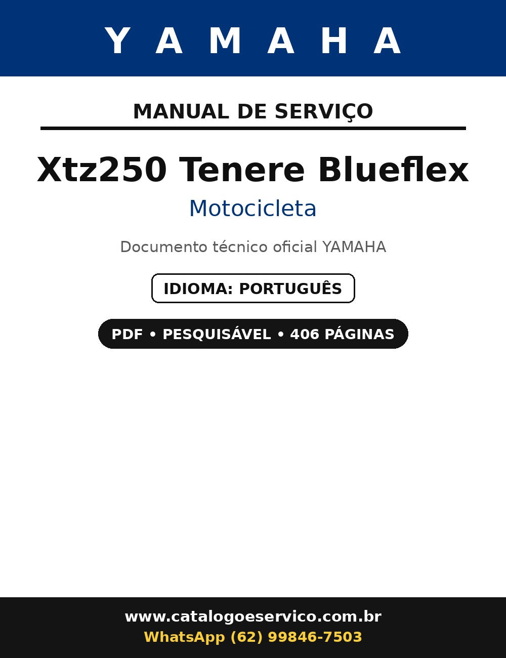 Manual De Serviços Yamaha Xtz250 Tenere Blueflex