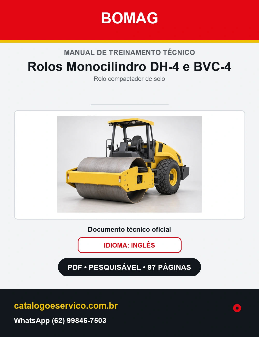 Manual de Treinamento Técnico Bomag Rolos Monocilindro DH-4 e BVC-4 — capa