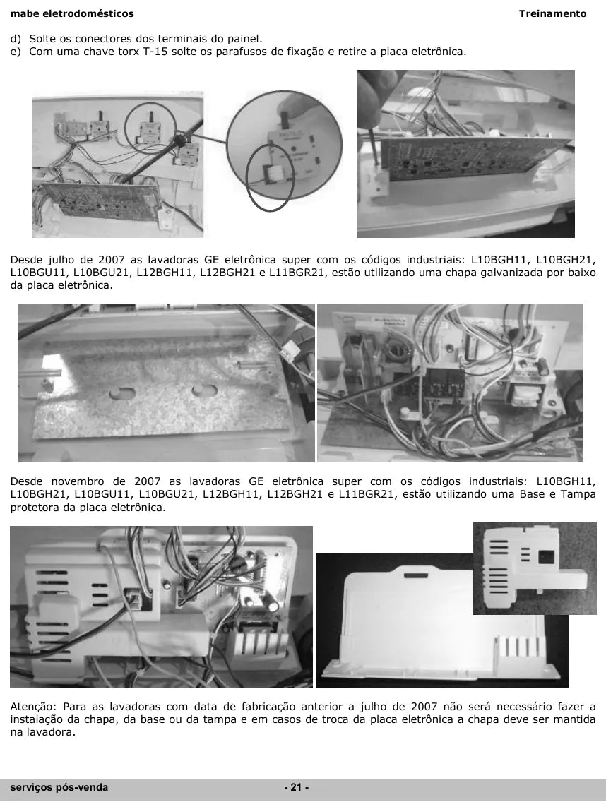 Manual de Treinamento GE LVGE1535 LVGE1135 TD1538 — página interna 1