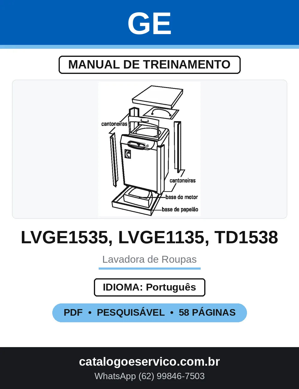 Manual de Treinamento GE LVGE1535 LVGE1135 TD1538 — capa