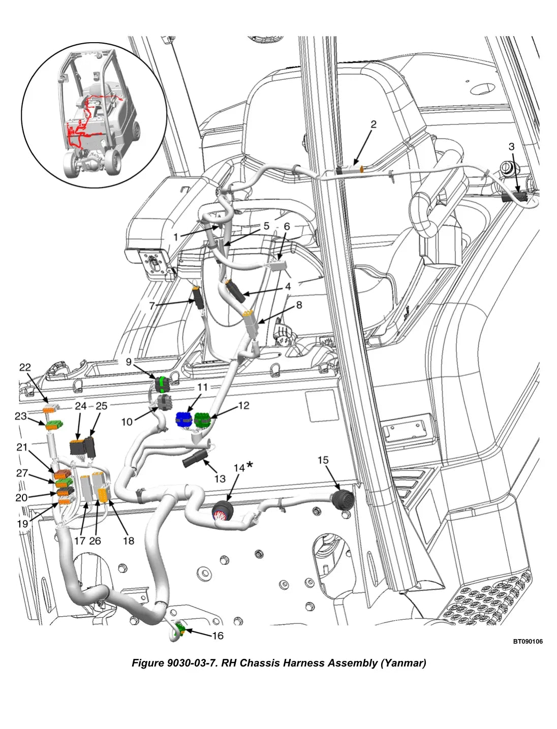 Página interna do Manual de Diagnóstico Yale GC/GLC030VX, GC/GLC035VX — diagrama técnico 2