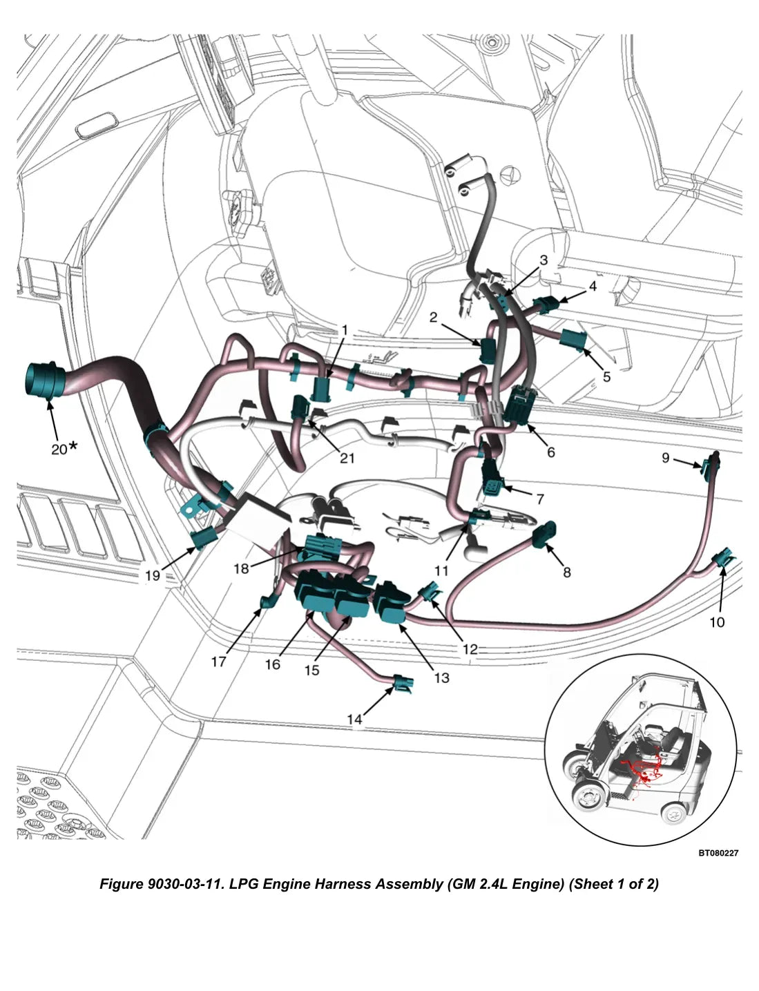 Página interna do Manual de Diagnóstico Yale GC/GLC030VX, GC/GLC035VX — diagrama técnico 4