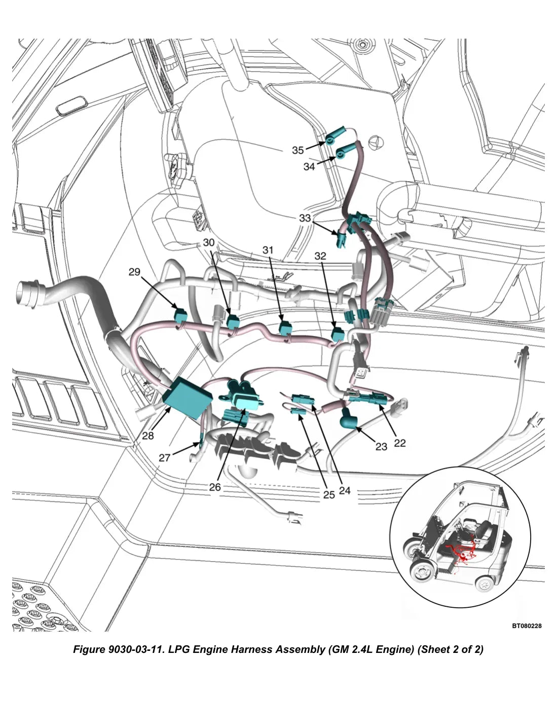 Página interna do Manual de Diagnóstico Yale GC/GLC040SVX — diagrama técnico 1