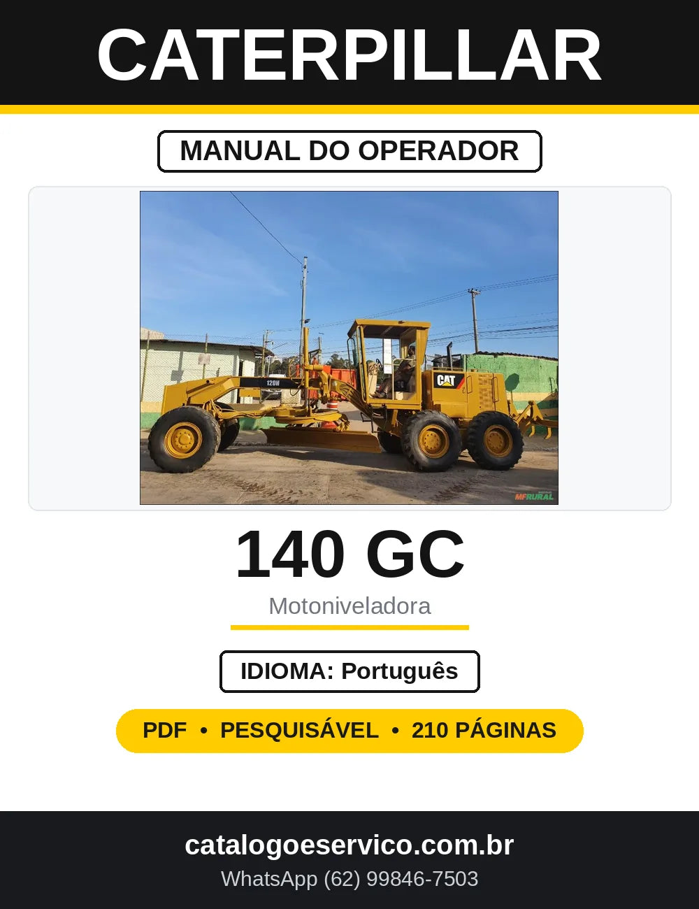 Manual do Operador Caterpillar 140 GC e 140 GC AWD — capa