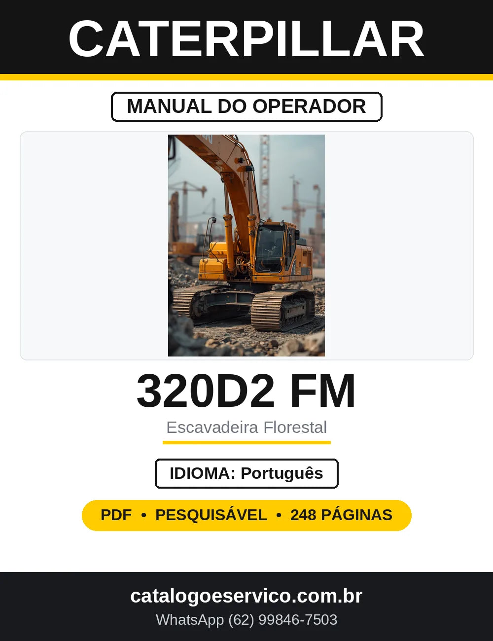 Manual do Operador Caterpillar 320D2 FM Florestal — capa
