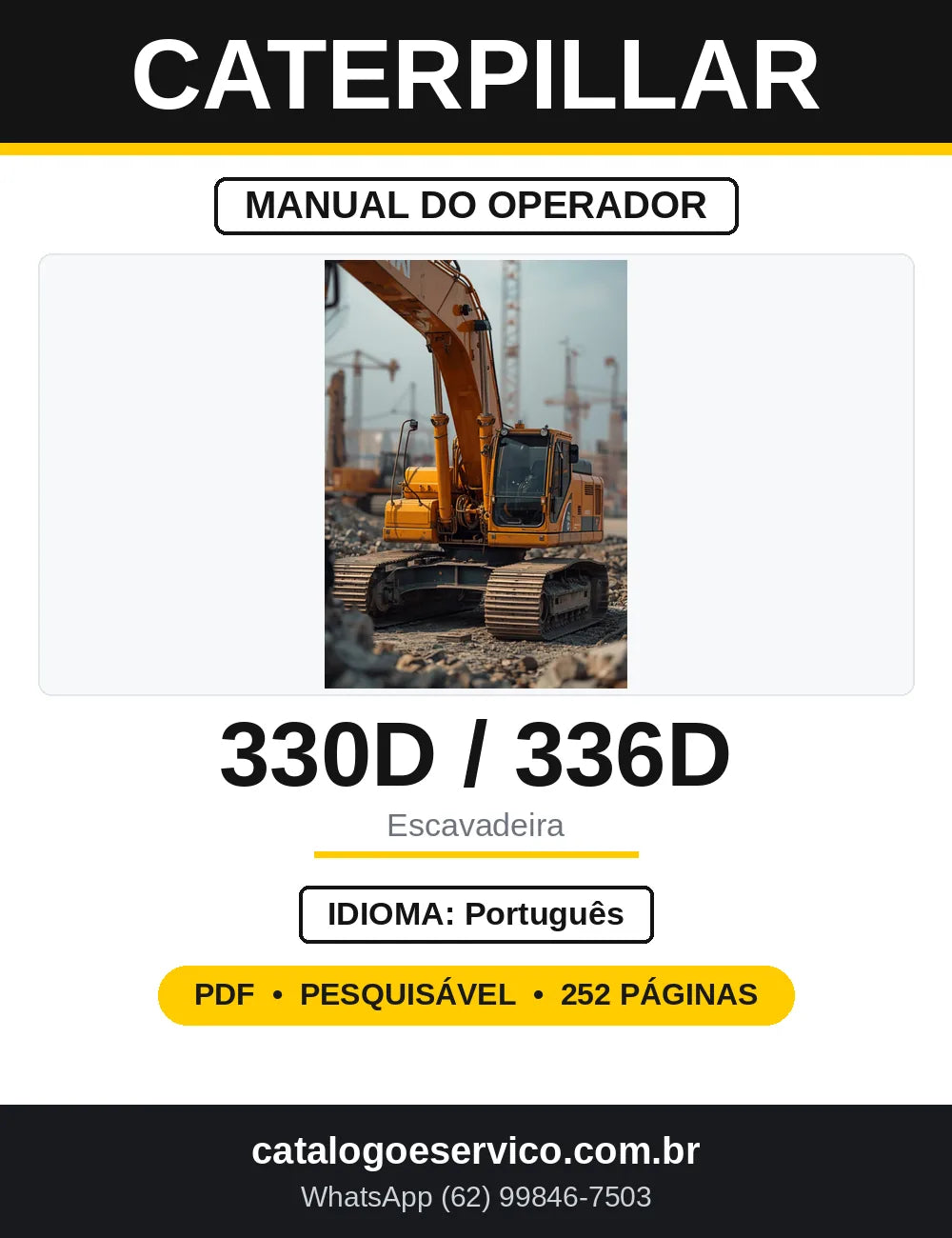 Manual do Operador Caterpillar 330D e 336D — capa