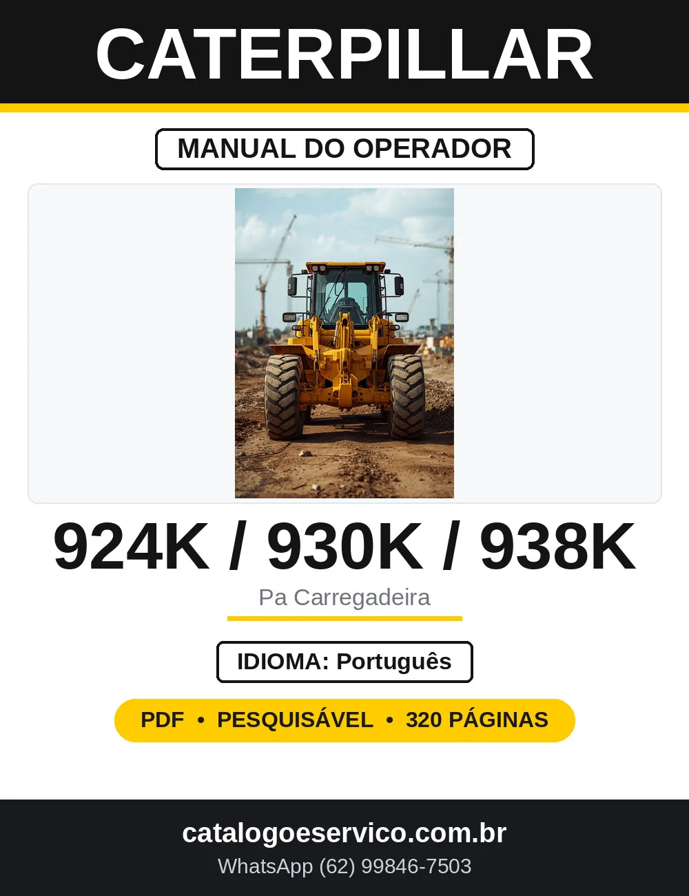 Manual do Operador Caterpillar 924K 930K 938K — capa