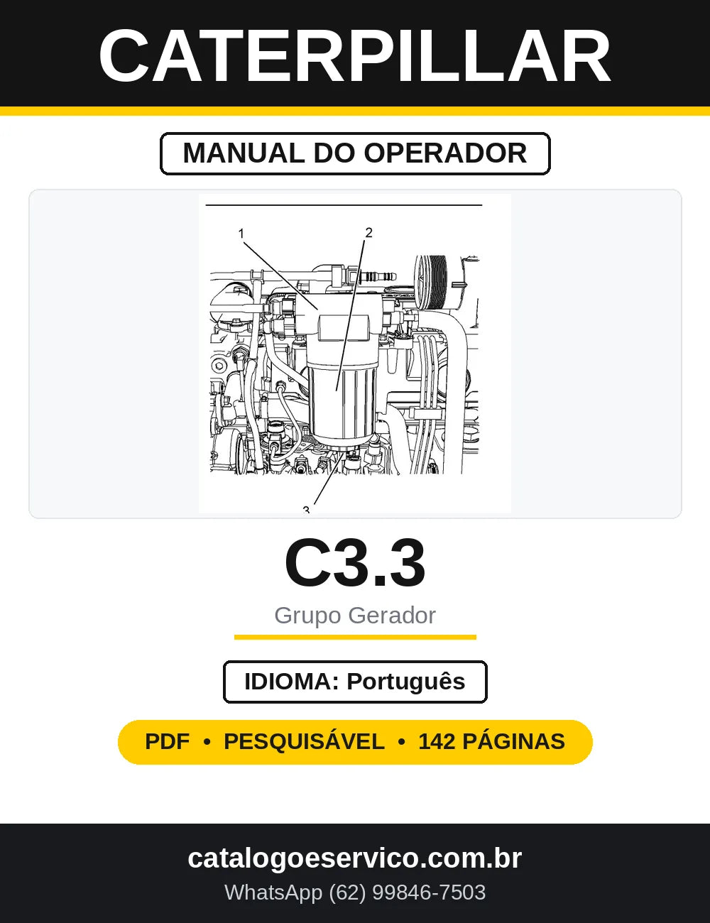 Manual do Operador Caterpillar C3.3 Grupo Gerador — capa