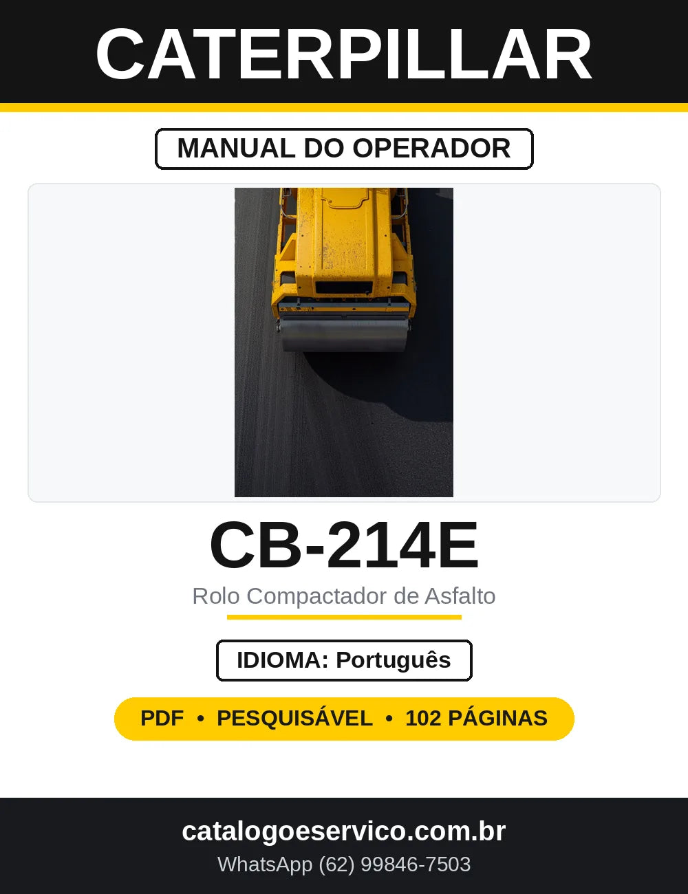 Manual do Operador Caterpillar CB-214E CB-224E CB-225E — capa