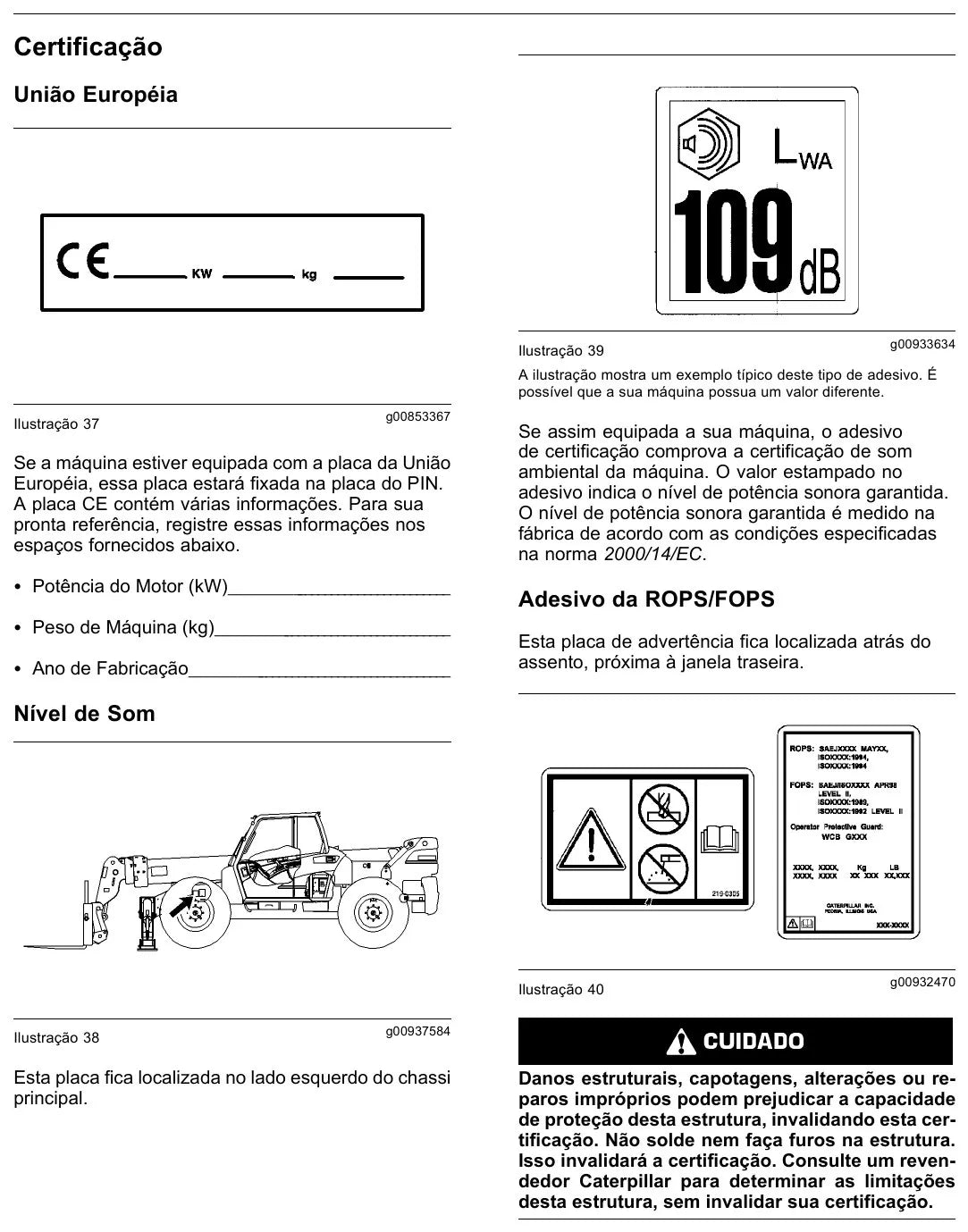Manual do Operador Caterpillar TH560B — página interna 2