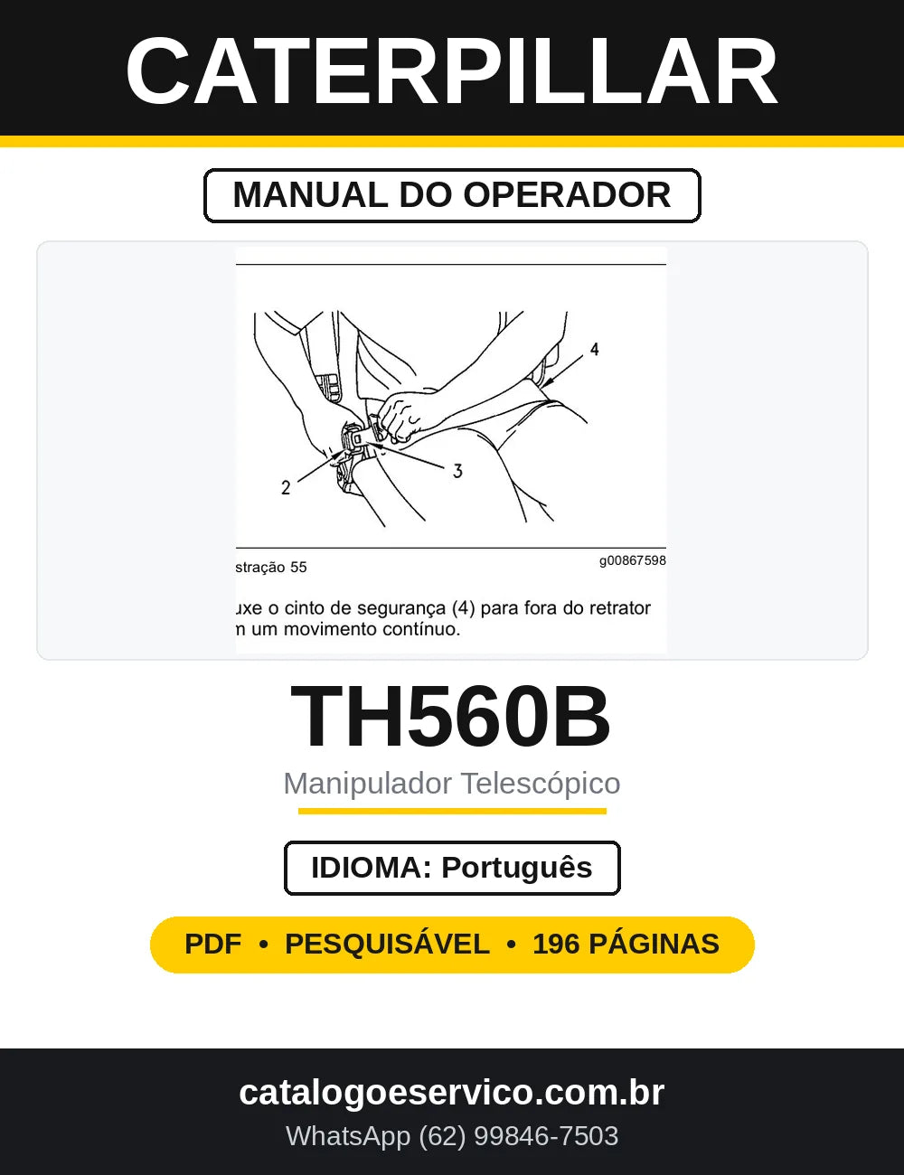 Manual do Operador Caterpillar TH560B — capa