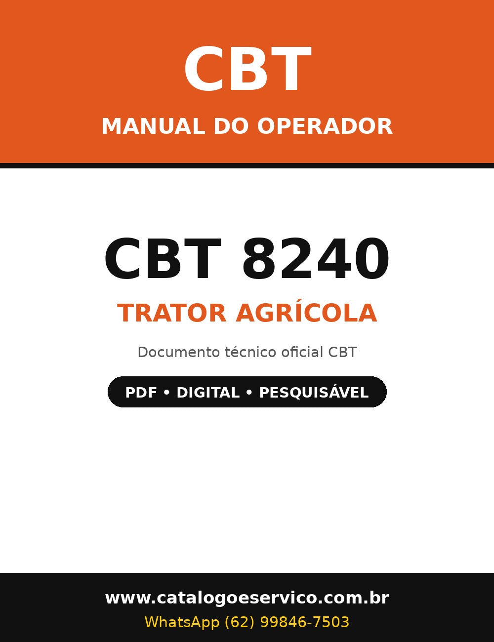 Manual do Operador CBT 8240 - Trator