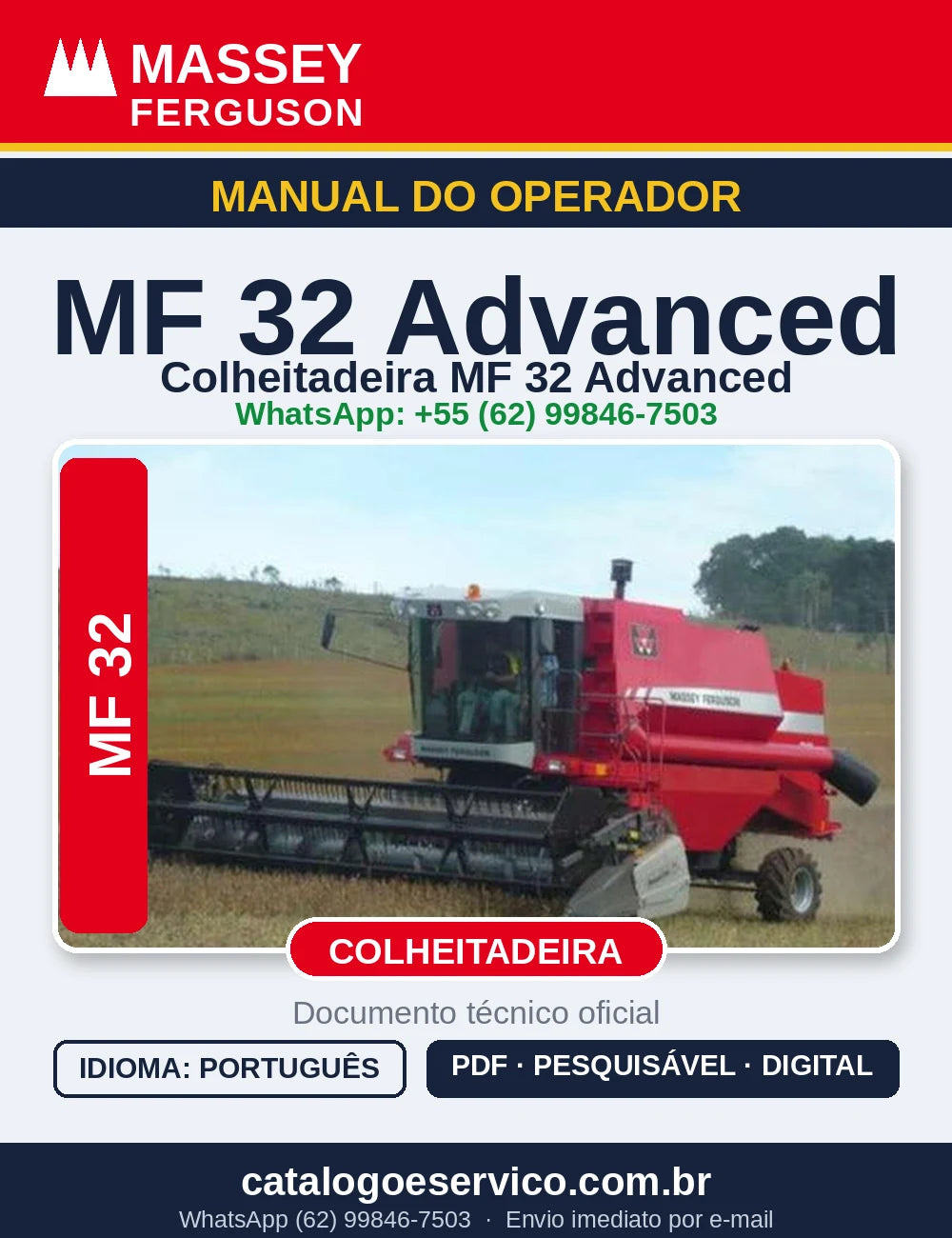 Manual Do Operador Colheitadeira Massey Ferguson 32 Advanced