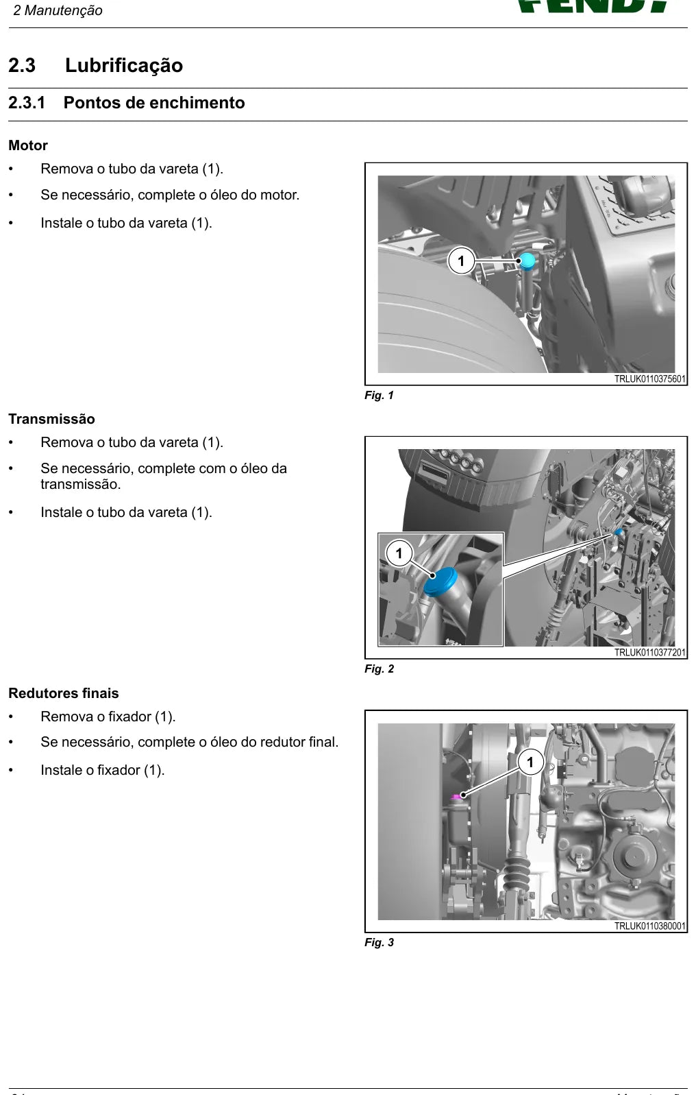 Manual do Operador — Manutenção Fendt 1000 Vario Gen4 (1040 a 1052) — Trator — 2026 — 166 Páginas em PDF — página interna 1