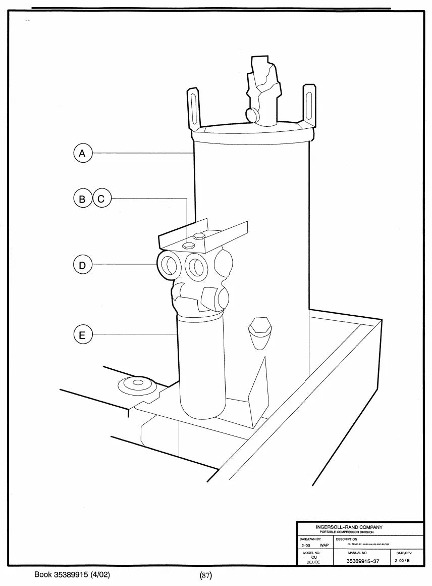 Manual Ingersoll-Rand HP600WCU a XP825WCU Compressor — página interna 2