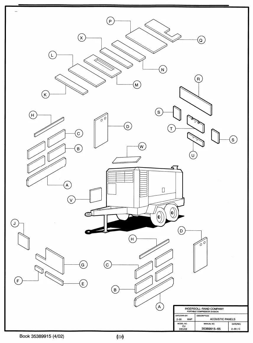 Manual Ingersoll-Rand HP600WCU a XP825WCU Compressor — página interna 3