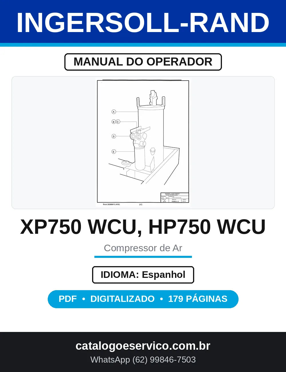 Manual do Operador Ingersoll-Rand XP750 e HP750 WCU — capa