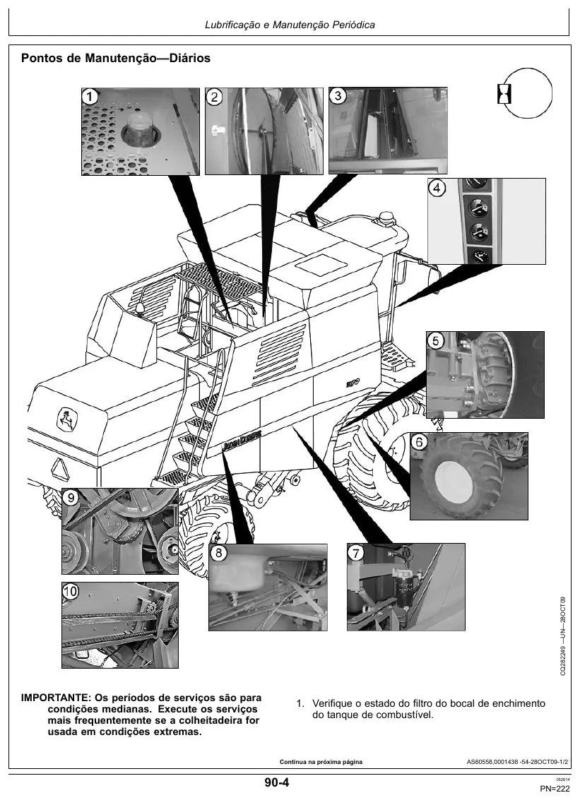 Página interna 1 — Manual do Operador John Deere Colheitadeiras 1470 e 1570