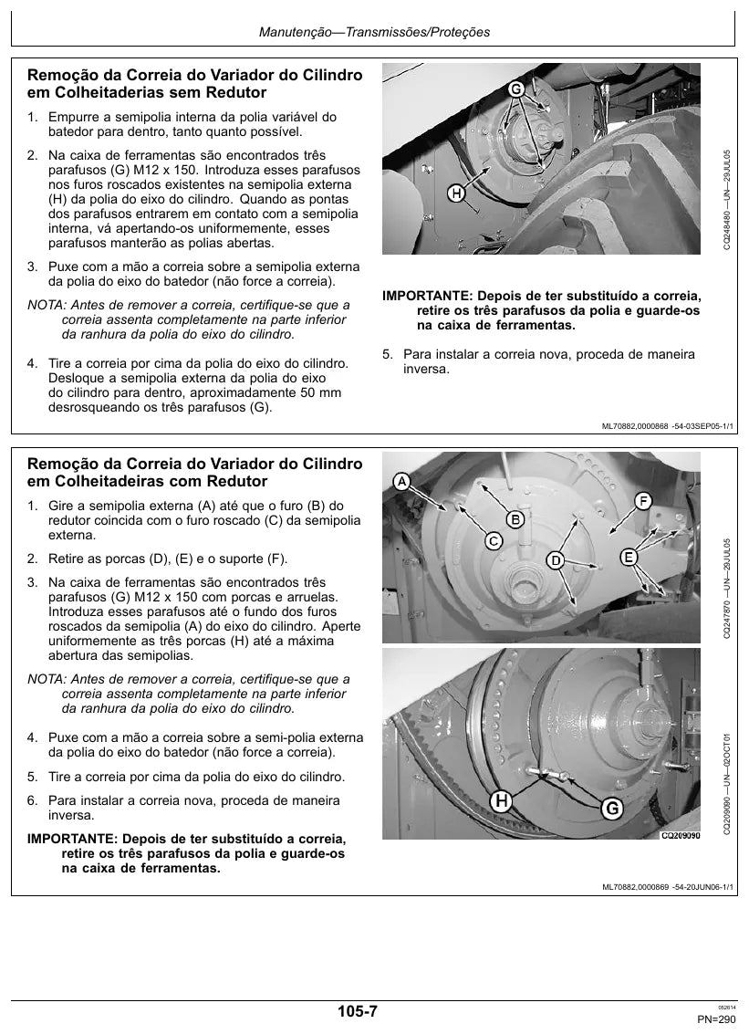 Página interna 3 — Manual do Operador John Deere Colheitadeiras 1470 e 1570