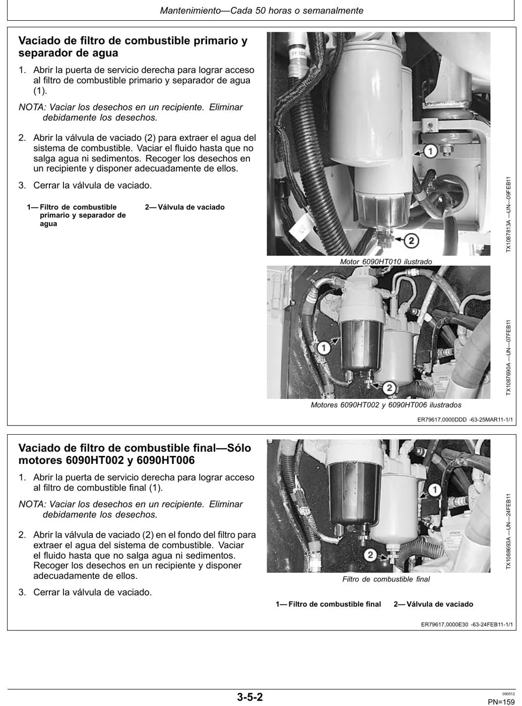 Manual do Operador John Deere 350GLC (em espanhol) — página interna 3