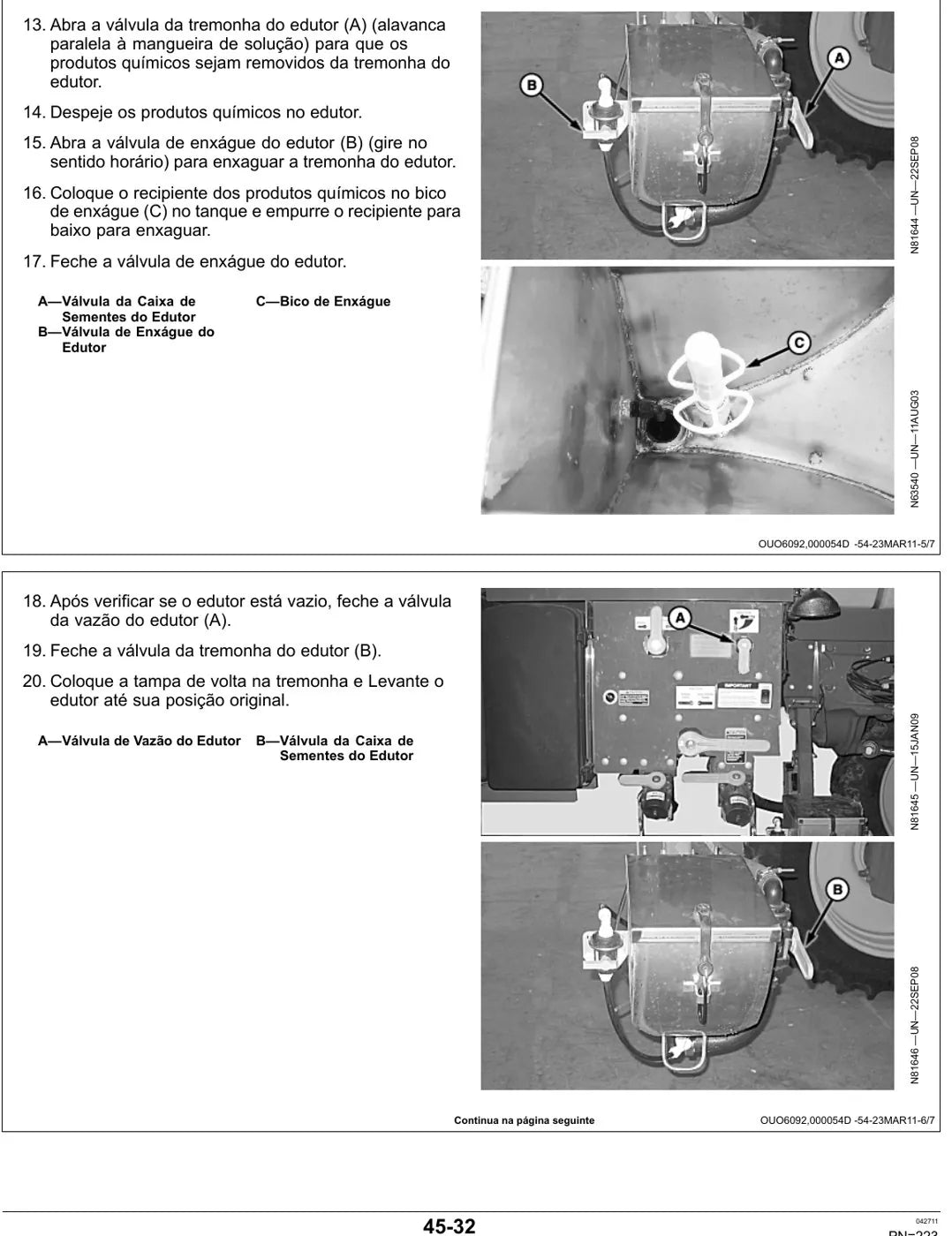Manual do Operador John Deere 4630 Pulverizador — página interna 1