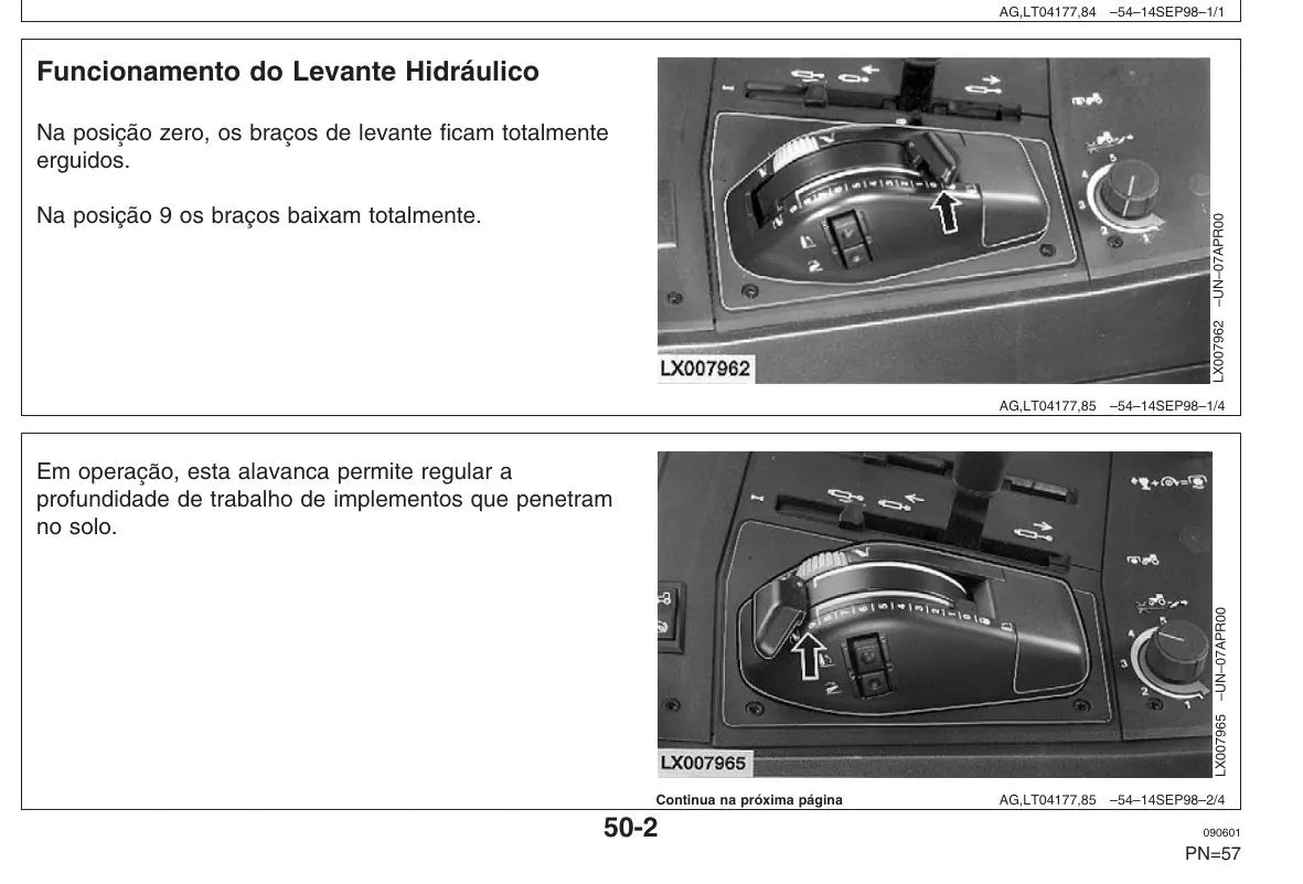 Manual do Operador John Deere 6300 e 6600 — página interna 1