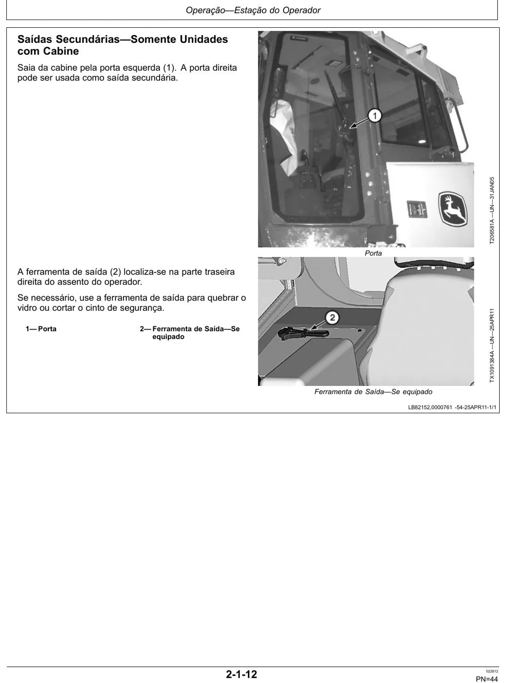 Manual do Operador John Deere 750J Trator de Esteiras — página interna 4