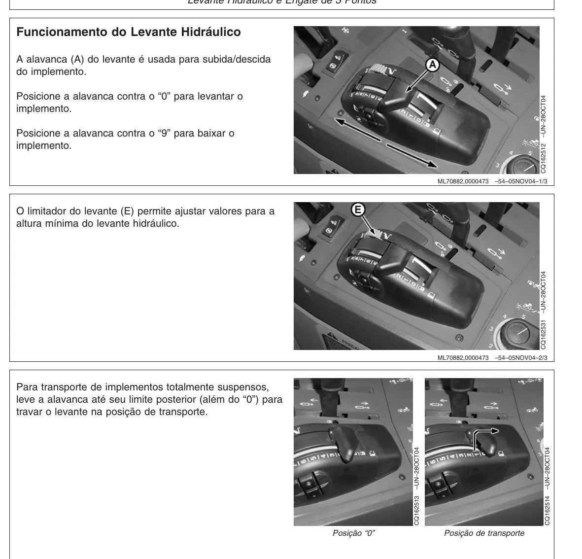 Manual do Operador John Deere 7515 Trator Agrícola — página interna 1