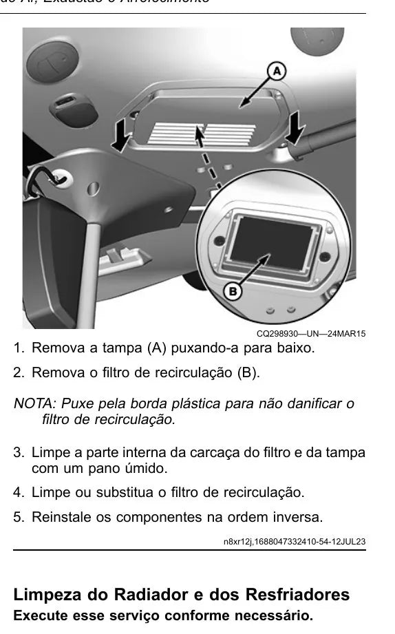 Manual do Operador John Deere CH950 CH960 — página interna 3