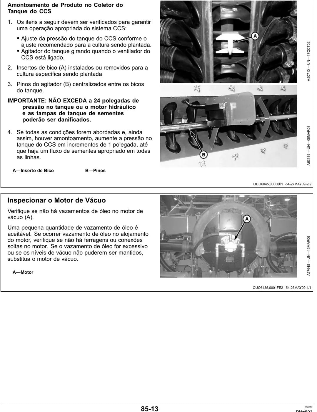 Manual do Operador John Deere DB50 DB74 DB90 — página interna 3