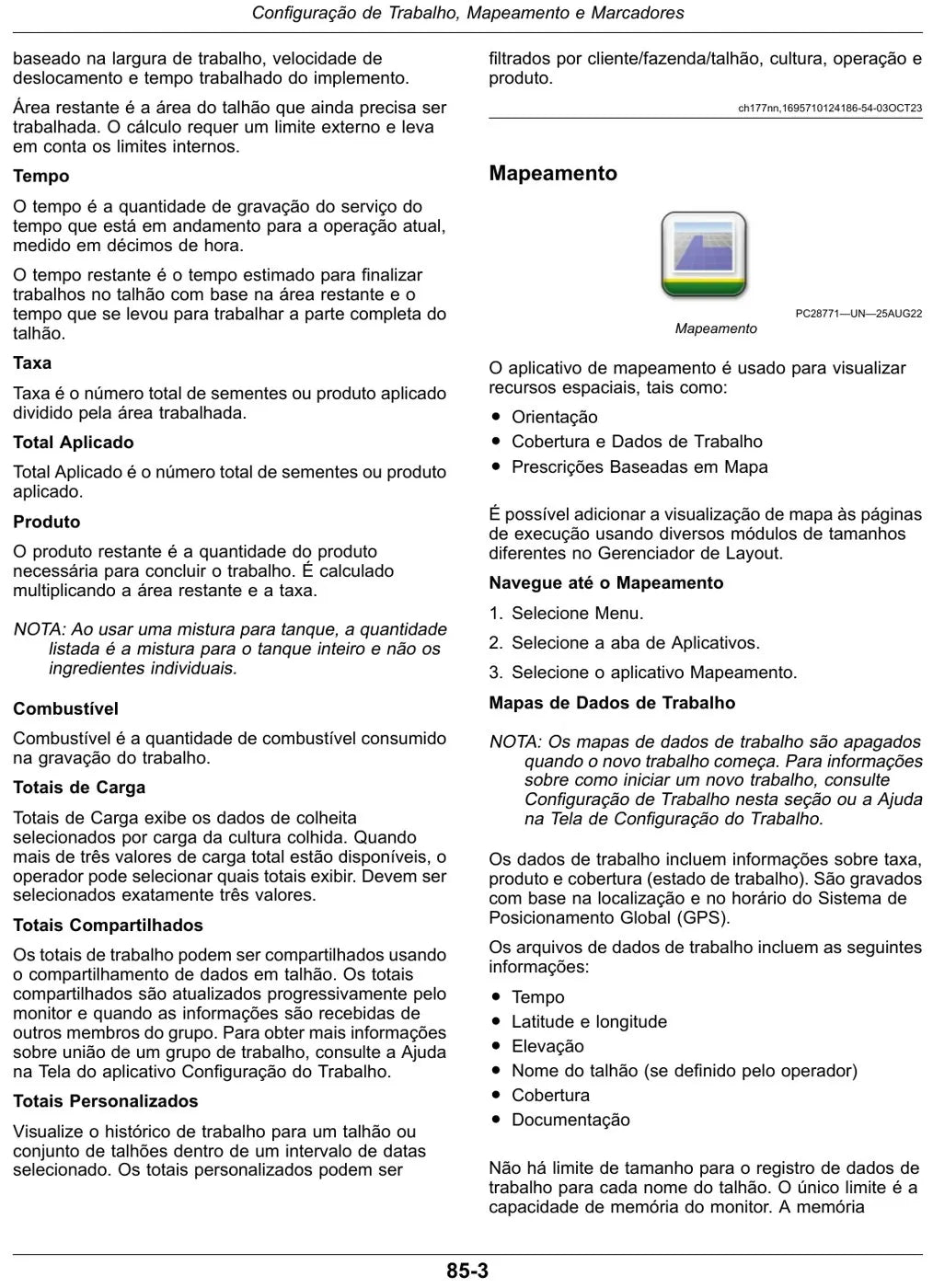 Manual do Operador John Deere Monitor G5 e G5 Plus — página interna 3