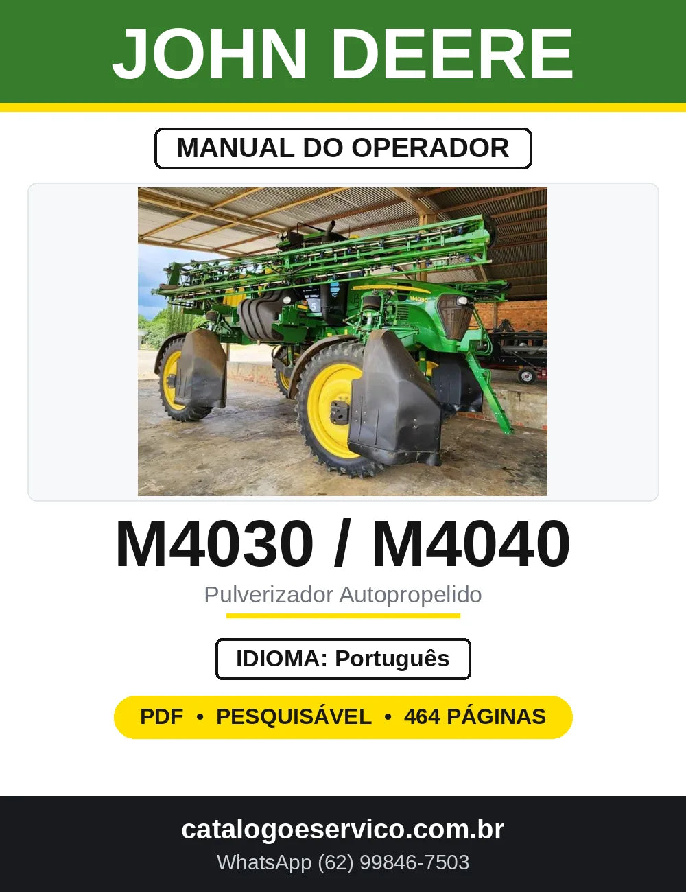 Manual do Operador John Deere M4030 e M4040 — capa