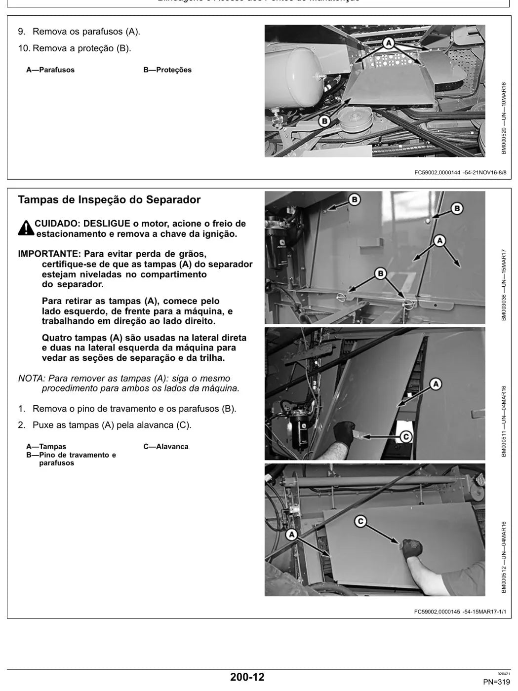 Manual do Operador John Deere S430 e S440 — página interna 2