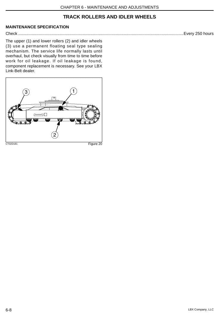 Manual do Operador Link-Belt 135 Escavadeira Hidráulica — página interna 4