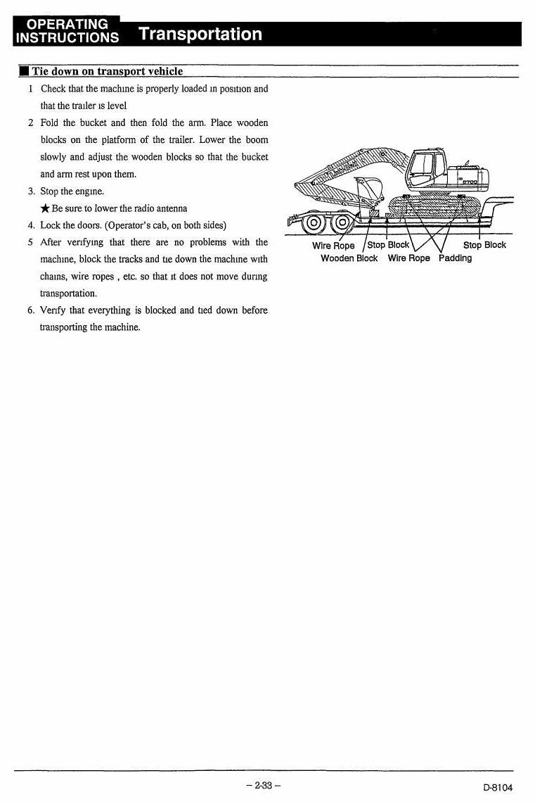 Manual do Operador Link-Belt 2650Q2 Escavadeira Hidráulica — página interna 3