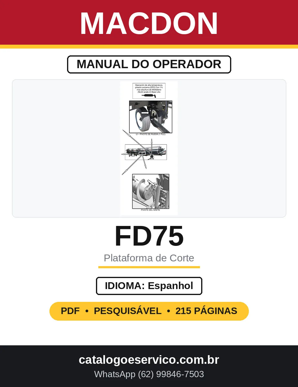 Manual do Operador MacDon FD75 FlexDraper (em espanhol) — capa