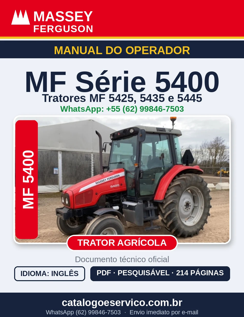 MANUAL DO OPERADOR MASSEY FERGUSON - 5425, 5435, 5445-TIER 3