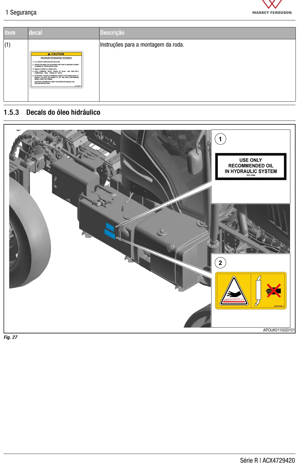 Manual do Operador Massey Ferguson 560R — Distribuidor de Fertilizantes — 2024 — 463 Páginas em PDF — página interna 1