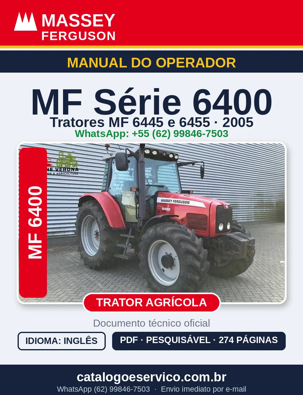 MANUAL DO OPERADOR MASSEY FERGUSON - 6445, 6455- 2005 -TIER2