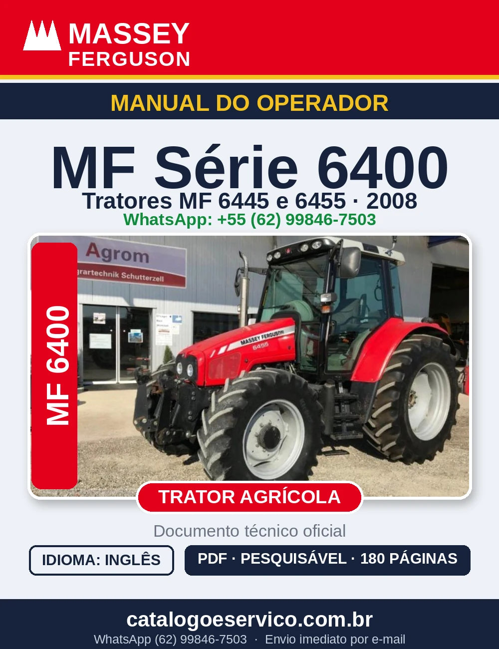 MANUAL DO OPERADOR MASSEY FERGUSON - 6445, 6455 - 2008 - TIER 3